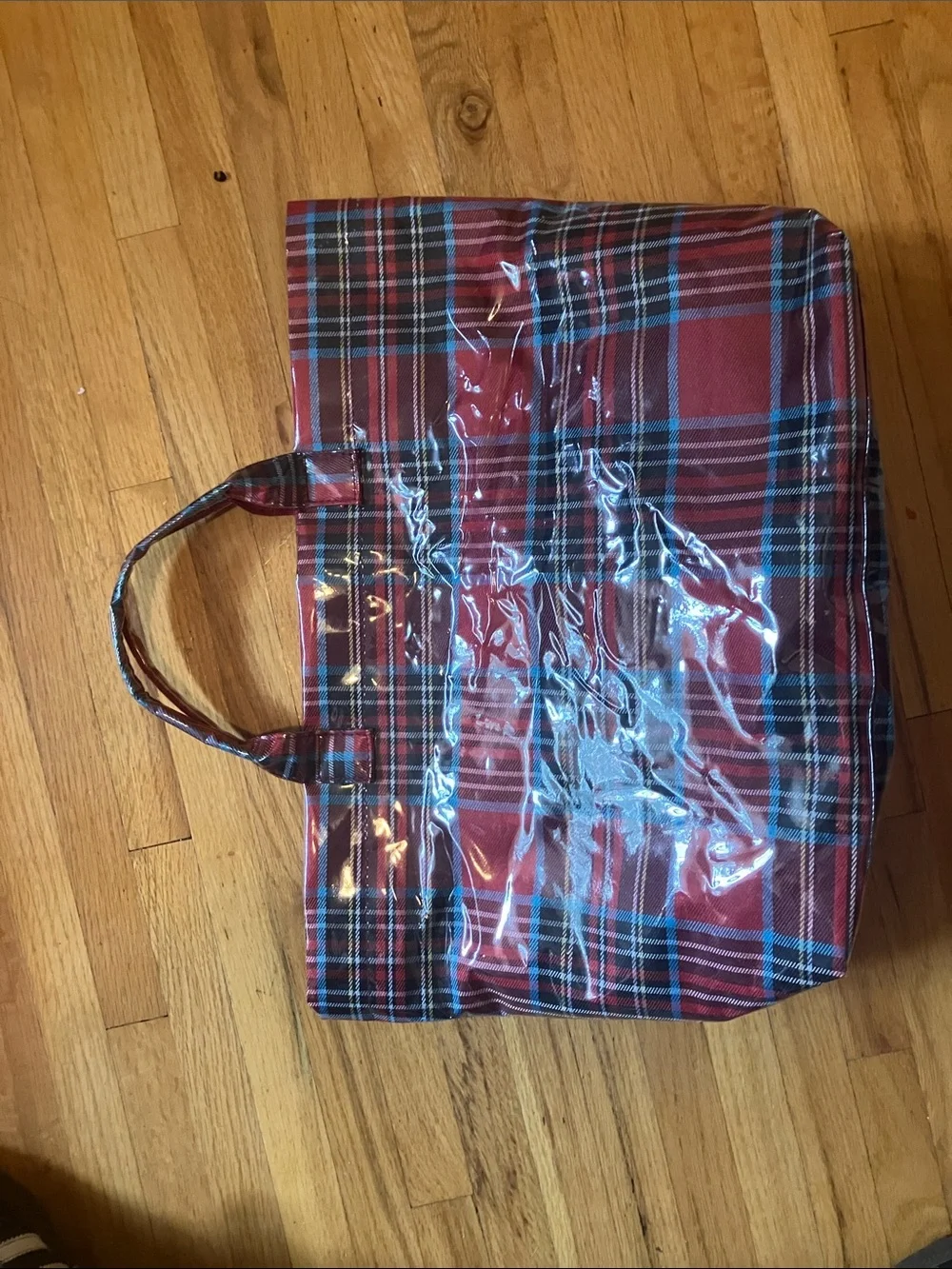 Clear Plaid Tote Bag in Red – Everyday Carry